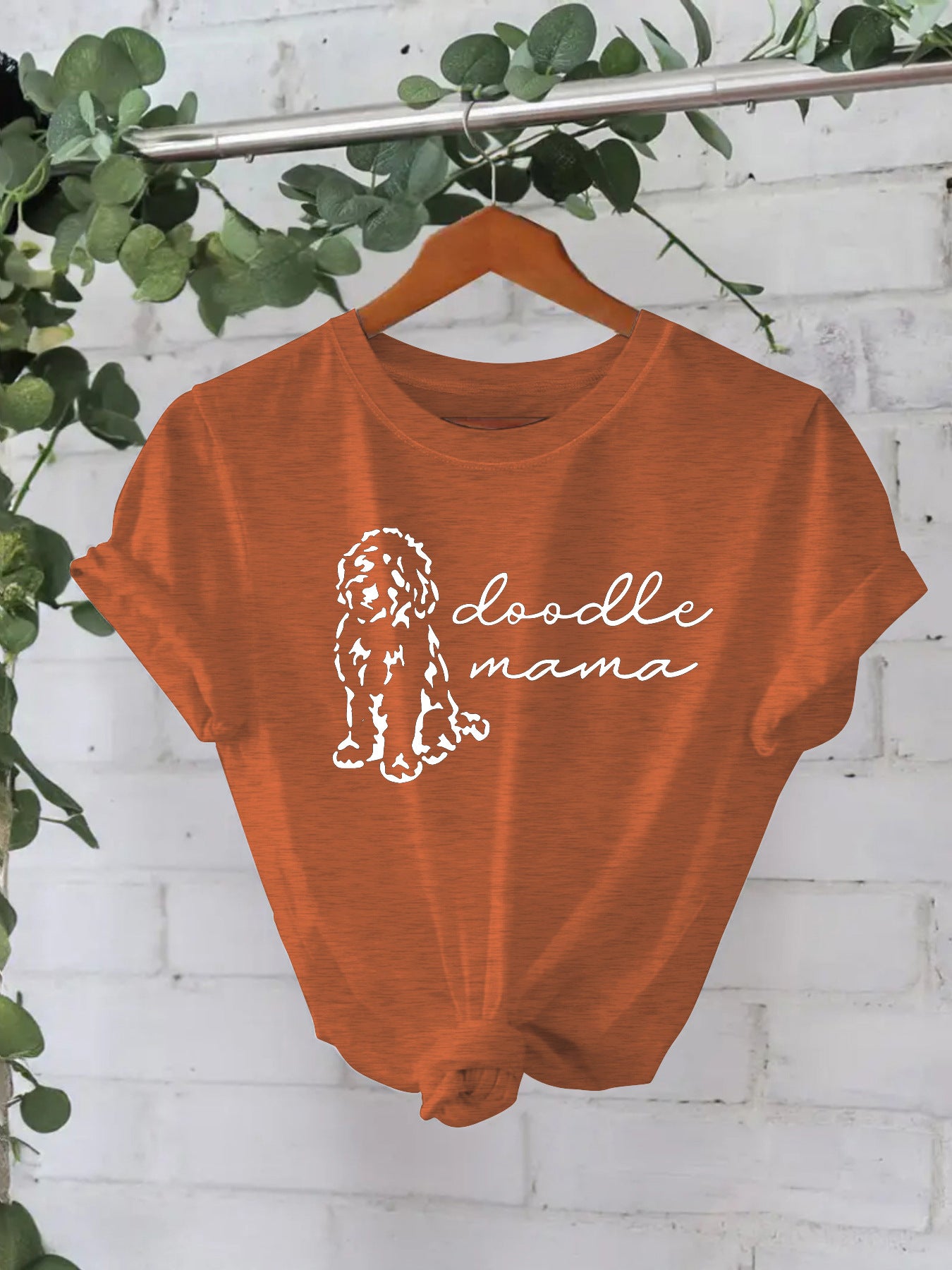 Short Sleeved Doodle Dog Rust Color