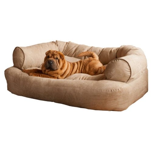 Snoozer Pet Luxury Overstuffed Dog Bed W/Removable Cover, Buckskin, Large (23 W x 19 D x 12 H)