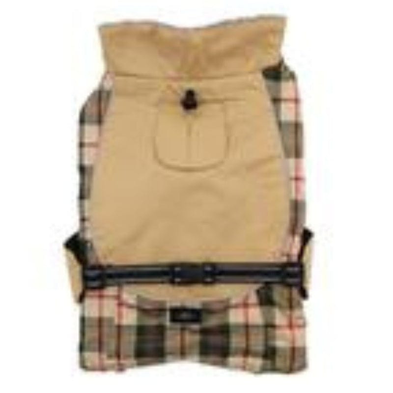 Alpine All-Weather Dog Coat- Beige Plaid X-Small to 5X-Large