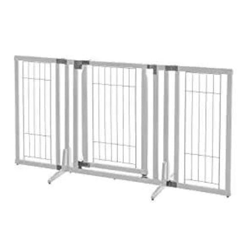 Richell Premium Plus Freestanding Pet Gate With Door Origami White