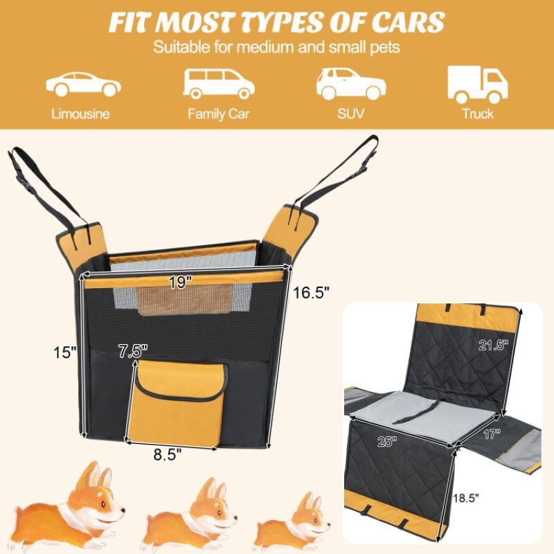 Waterproof Pet Seat Protector Dog Car Seat Cover for Back Seat Dimensions