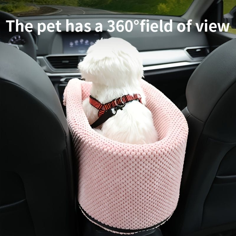 Pet Car Seat For Small Dog & Cat; Cat Safety Seat Anti-dirty Cushion Dog Cage; universal For All Models Pink Color