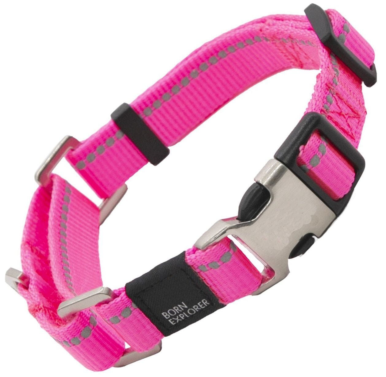 Pet Life 'Advent' Outdoor Series 3M Reflective 2-in-1 Durable Martingale Training Dog Leash and Collar Close pink color