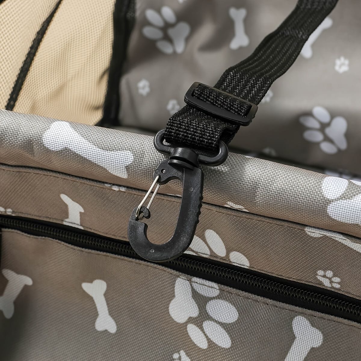 Pet Dogs Car Booster Seat Travel Carrier Cage; Oxford Breathable Folding Soft Washable Travel Bags Strong Buckle