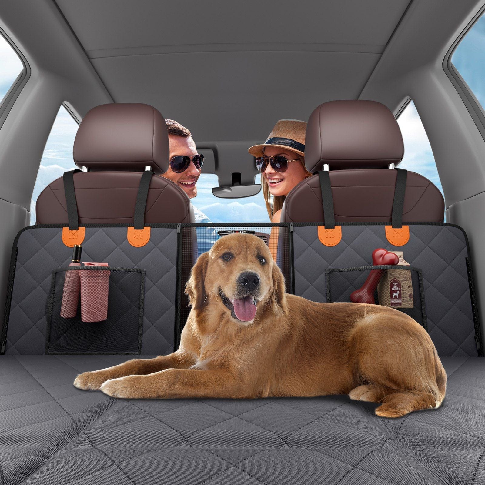 VEVOR 57.4 x 30.3 in Dog Car Seat Cover for Back Seat Waterproof 600D for Truck #8