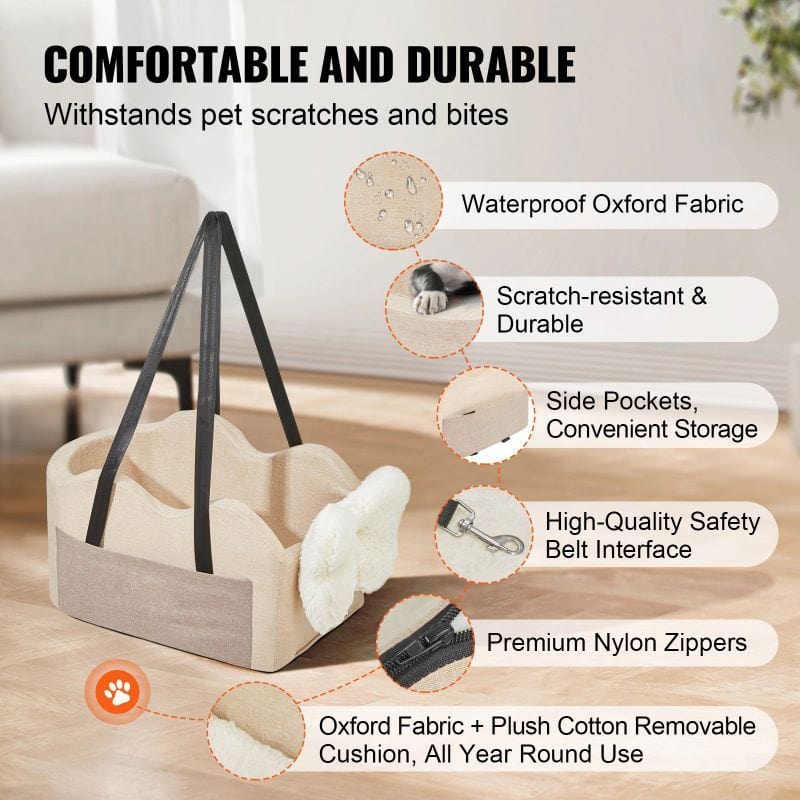 Pet Car Seat Dog Booster Car Seat for Small Dog Durable