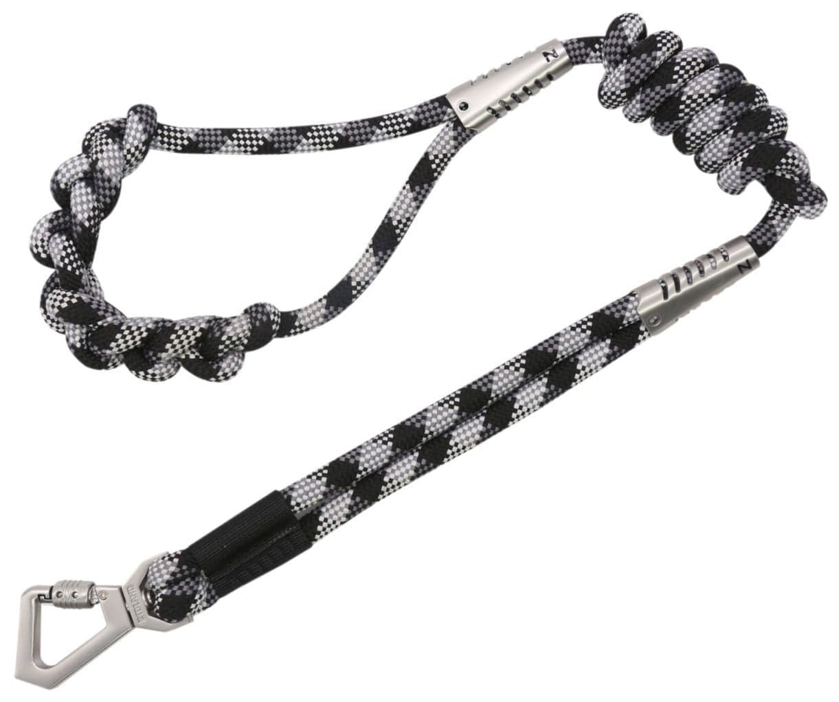 Pet Life 'Neo-Craft' Handmade One-Piece Knot-Gripped Training Dog Leash Black color