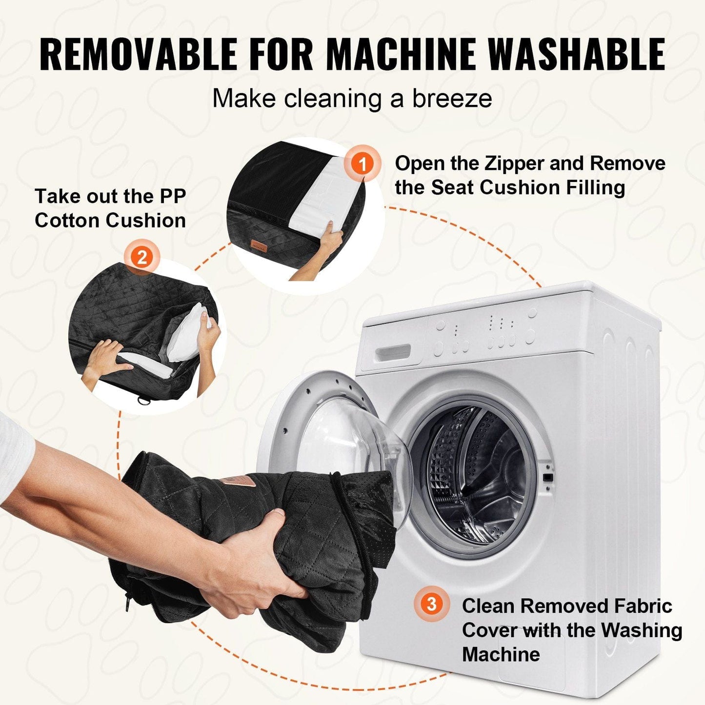 VEVOR Dog Booster Car Seat Pet Car Seat for Small Medium Dog up to 40 lbs Black #5