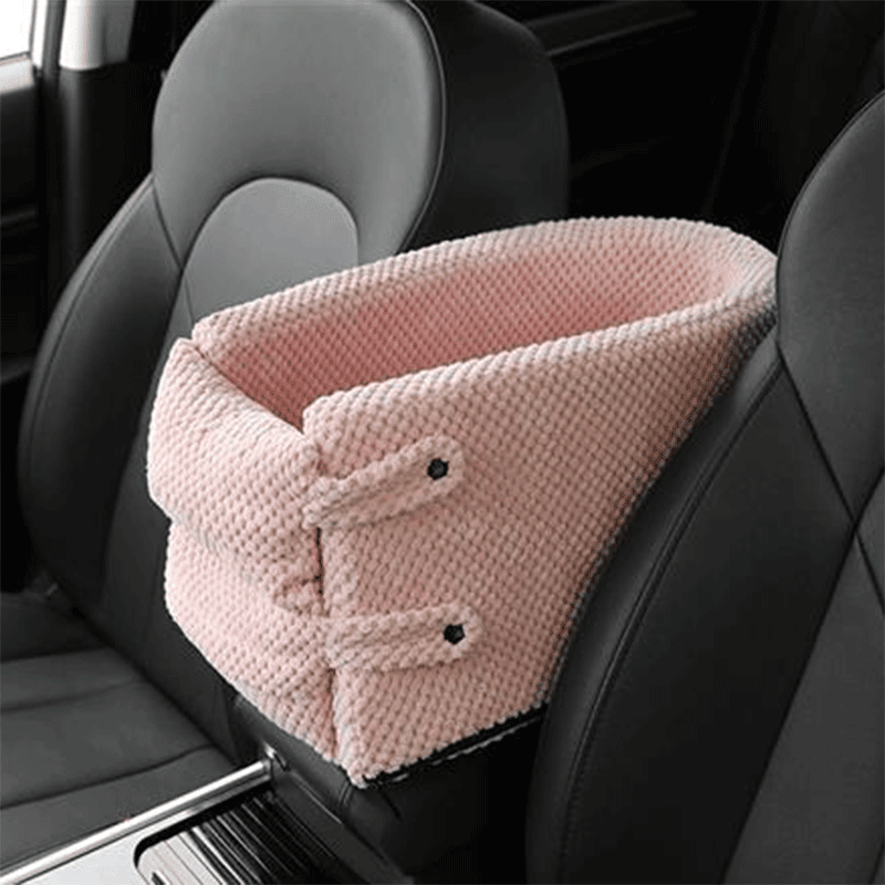 Pet Car Seat For Small Dog & Cat; Cat Safety Seat Anti-dirty Cushion Dog Cage; universal For All Models Pink Color