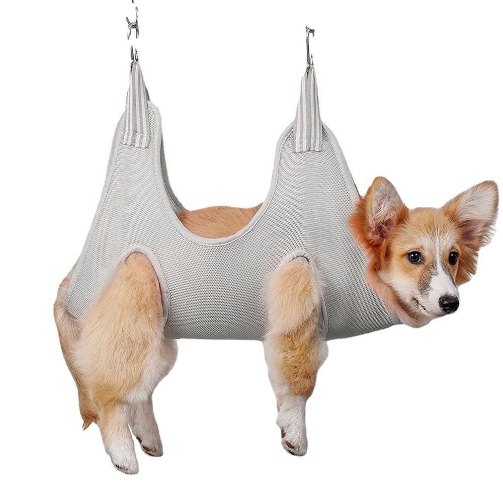 Pet Dog Grooming Hammock Harness For Cat Dog in use