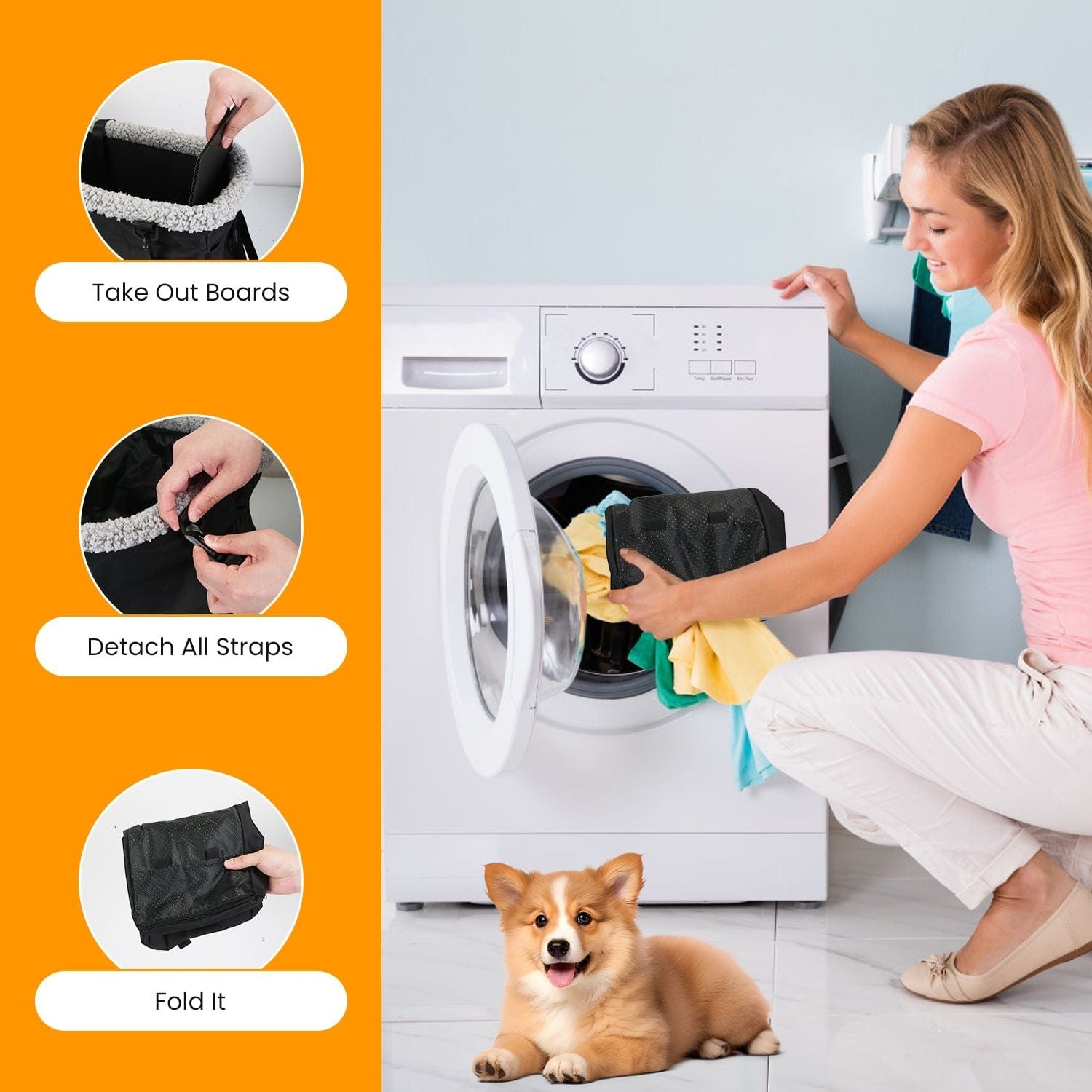 Small Dog Car Seat with Harness Center Console Pet Booster Seat Travel Car Seat with Side Pocket Cotton Velvet Cushion for Dogs Cats Up to 9LBS Washable