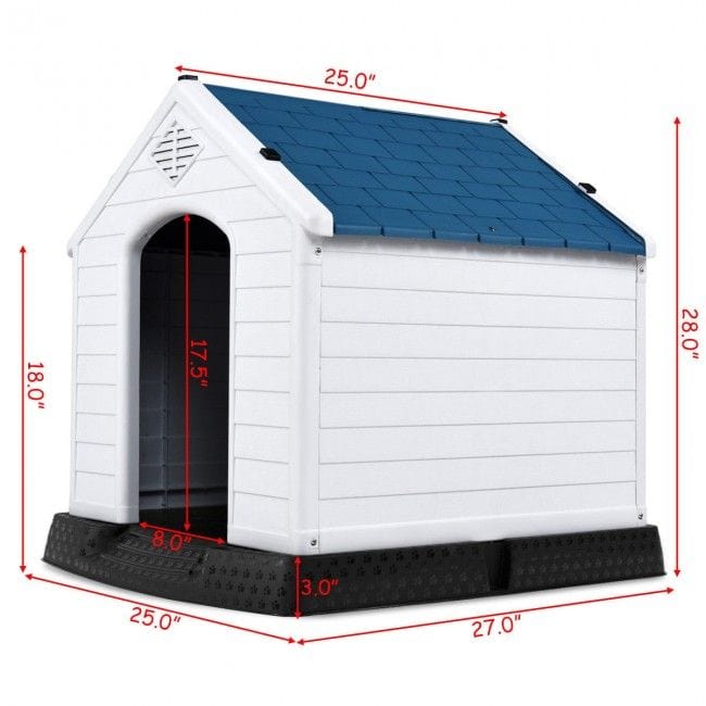 Plastic Waterproof Ventilate Pet Puppy House Solid Dog House