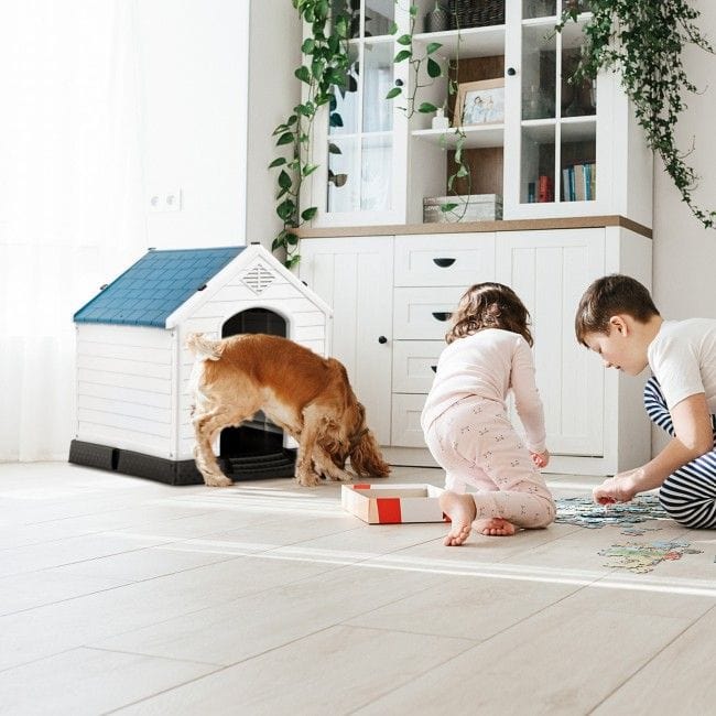 Plastic Waterproof Ventilate Pet Puppy House Use Indoors or Out