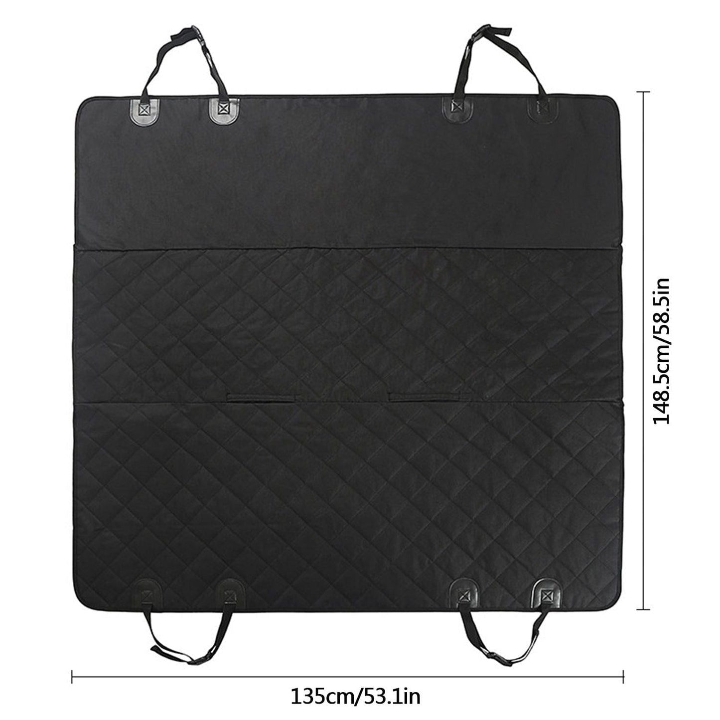 Waterproof Dog Car Seat Cover Scratchproof Pet Hammock Protector Rear Seat Mat Seatbelt Dimension of bottom