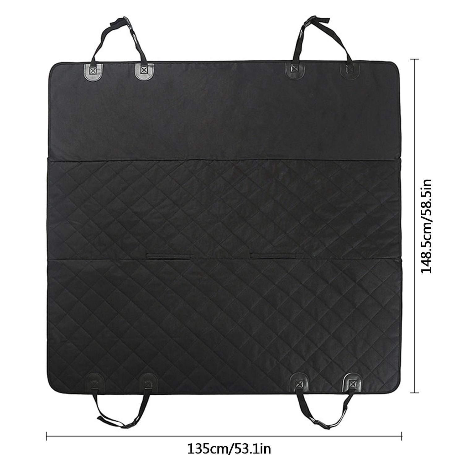 Waterproof Dog Car Seat Cover Scratchproof Pet Hammock Protector Rear Seat Mat Seatbelt Dimension of bottom