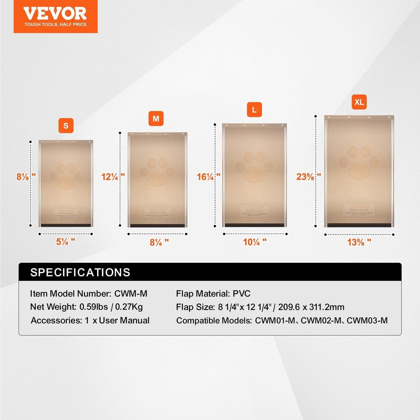 VEVOR Pet Door Replacement Flap 8.25" x 12.25" Compatible with VEVOR Pet Doors - 7 of 11