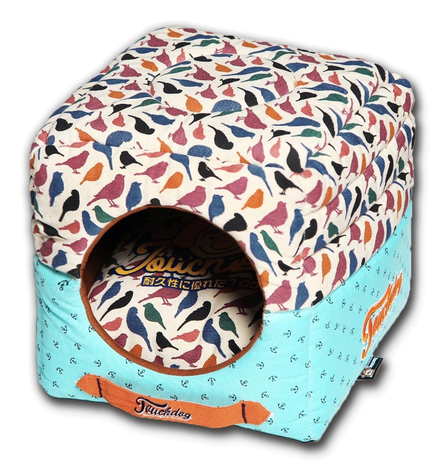 Touchdog Chirpin-Avery Convertible and Reversible Squared 2-in-1 Collapsible Dog House Main View