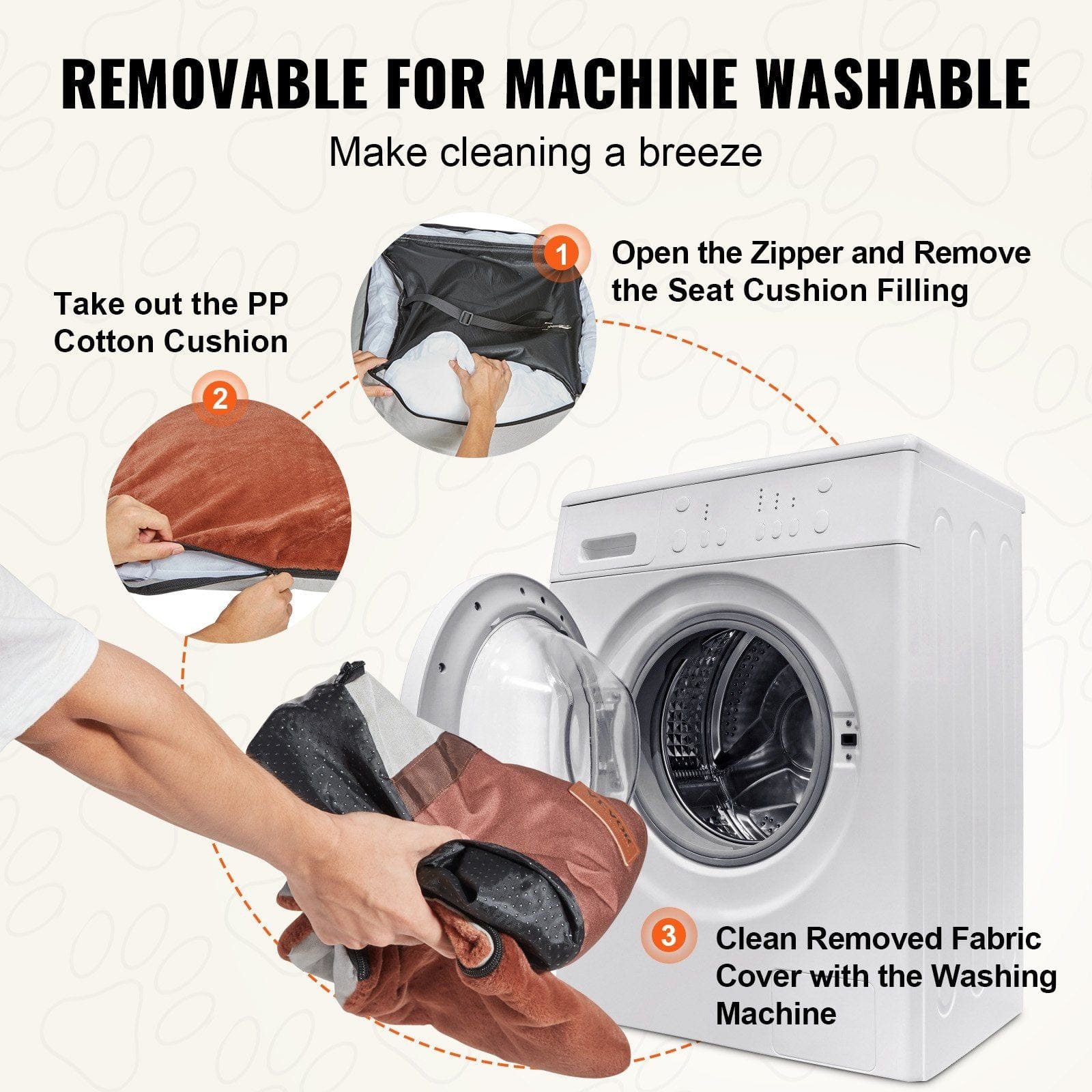 VEVOR Dog Booster Car Seat Pet Car Seat for Small Dog up to 25lbs Gray #5