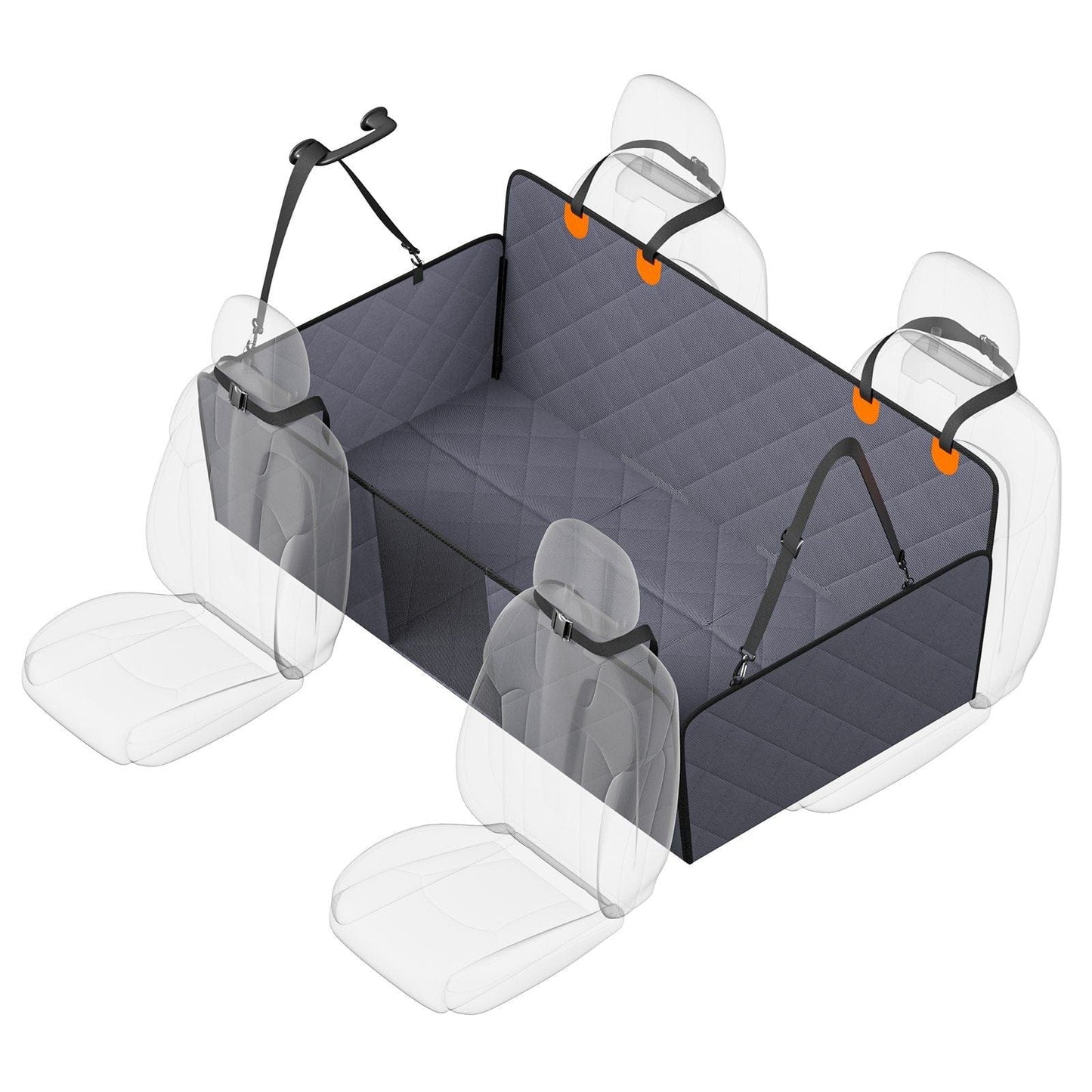 VEVOR 57.4 x 30.3 in Dog Car Seat Cover for Back Seat Waterproof 600D for Truck #11