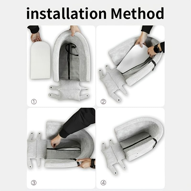 Pet Car Seat For Small Dog & Cat; Cat Safety Seat Anti-dirty Cushion Dog Cage; universal For All Models Install Instructions