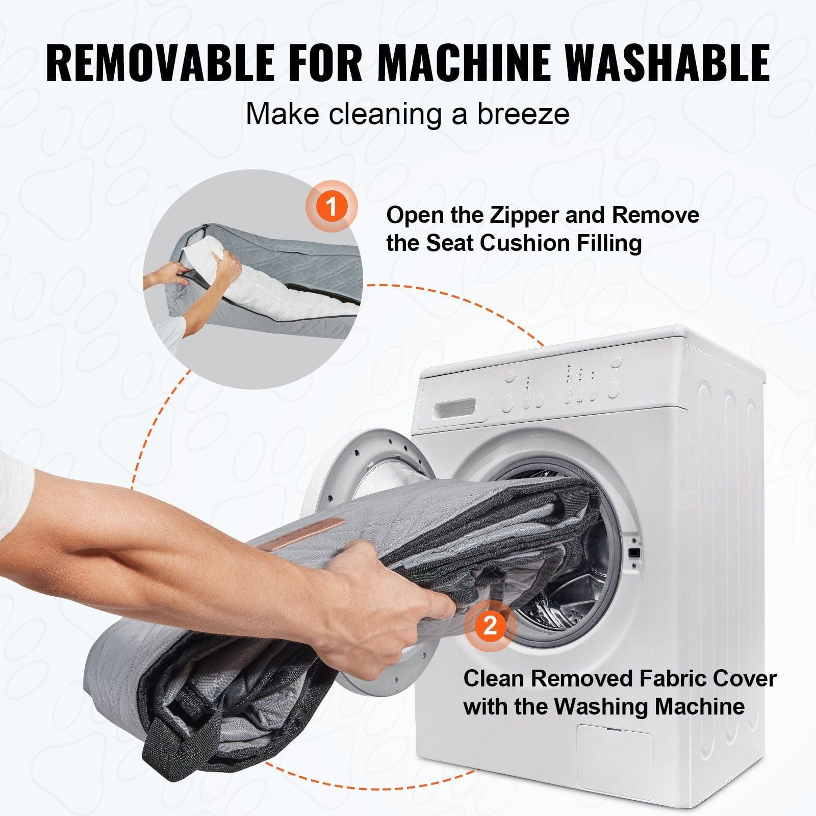 Dog Booster Car Seat Pet Car Seat for Medium Large Dog up to 100 lbs Gray #5