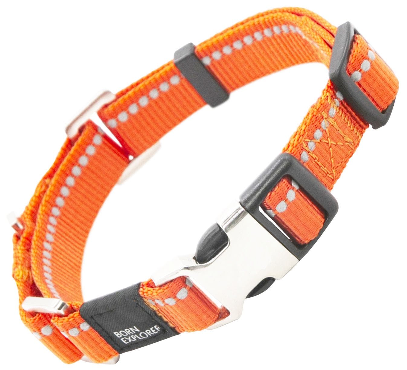 Pet Life 'Advent' Outdoor Series 3M Reflective 2-in-1 Durable Martingale Training Dog Leash and Collar orange colar view