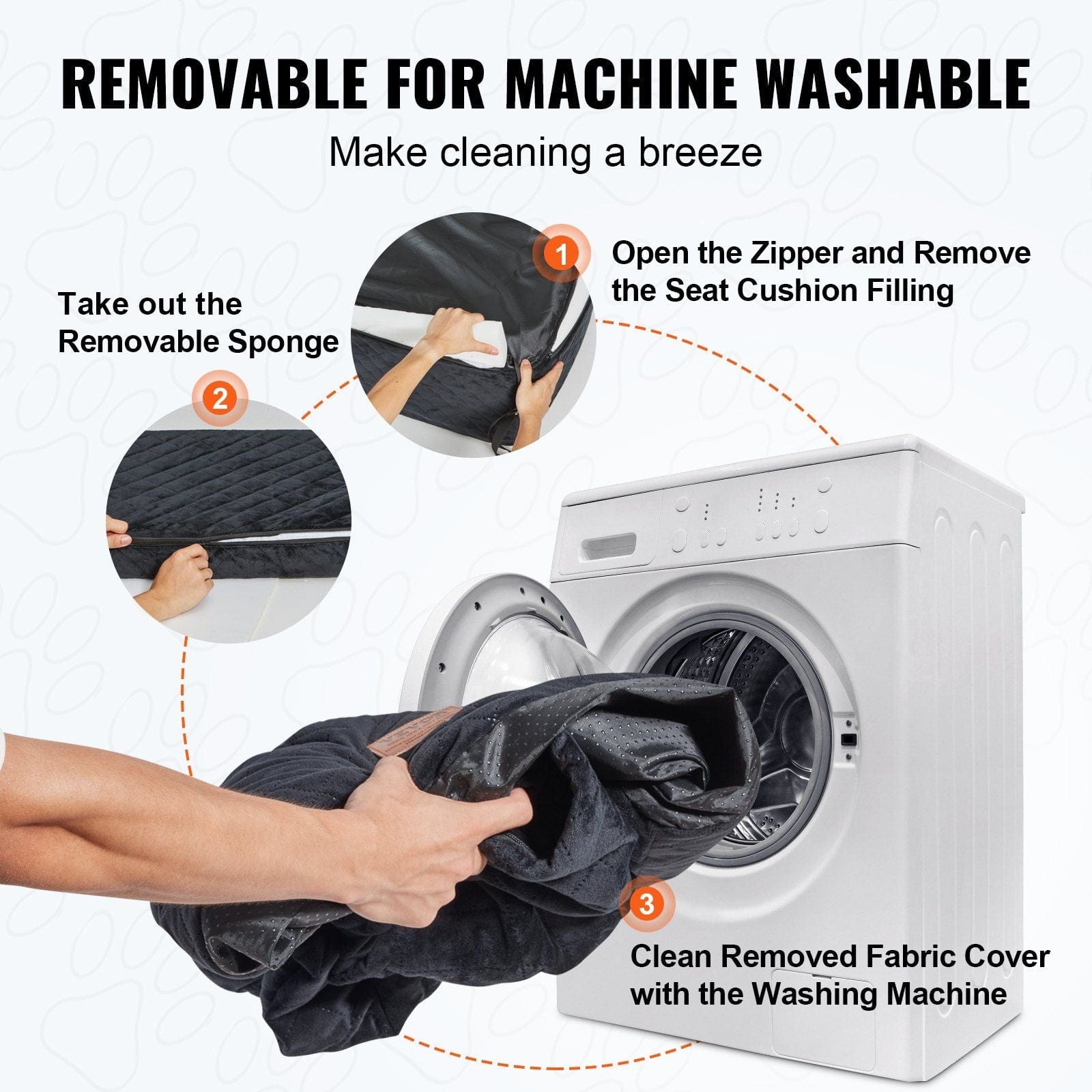 Dog Booster Car Seat Pet Car Seat for Medium Large Dog up to 55 lbs Black #5