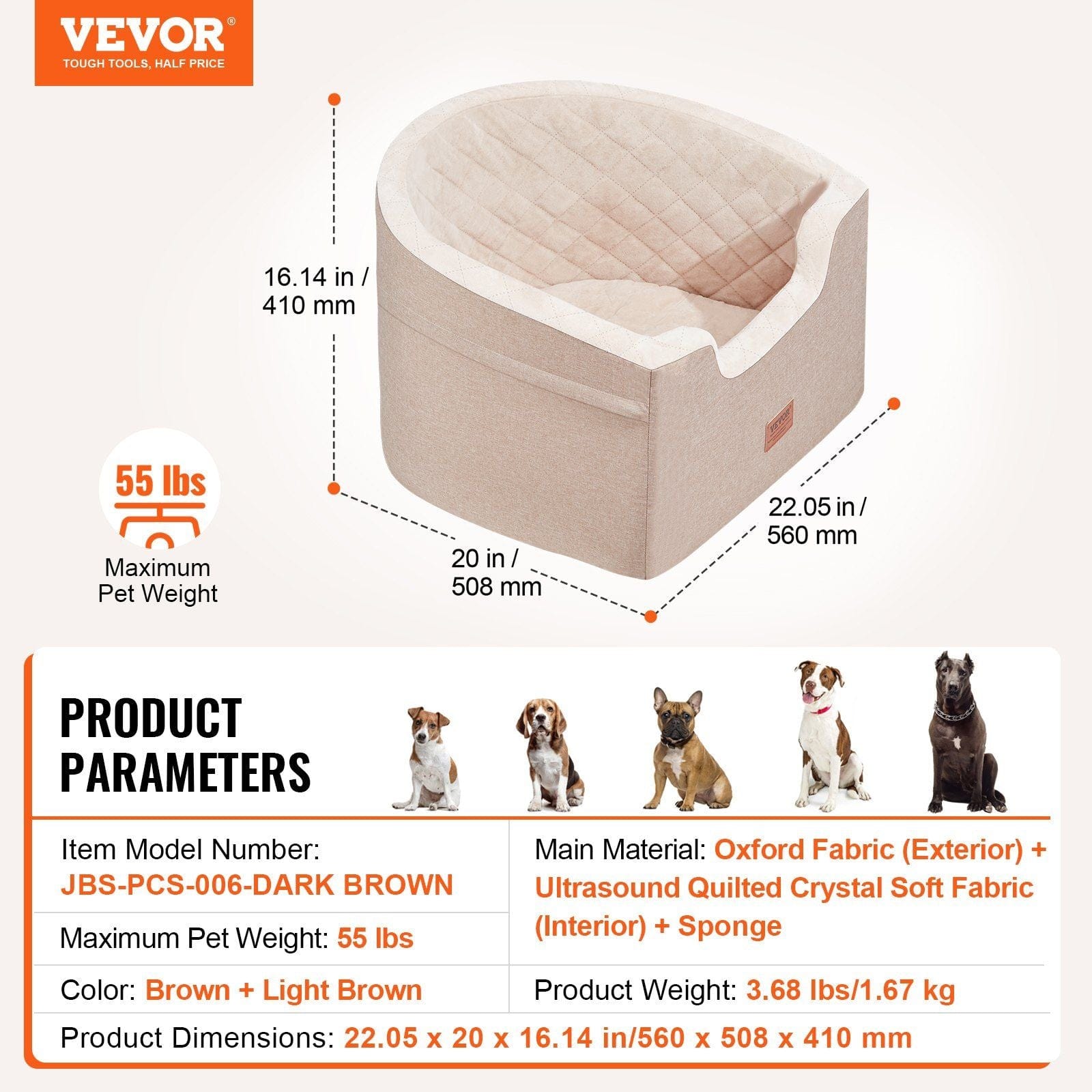 Durable dog car seat extender with a sturdy honeycomb bottom, breathable mesh window, and waterproof fabric for a safe and comfortable ride."