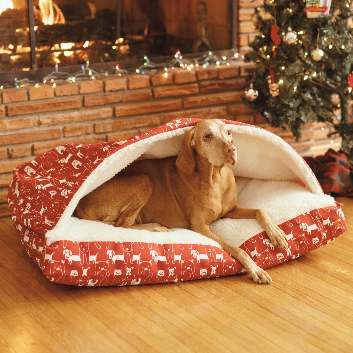 Cozy Orthopedic Rectangle Cave - Xl - Pedigree Red