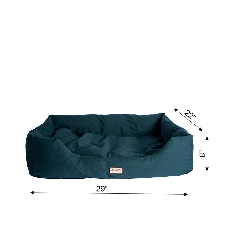 Armarkat Bolstered Dog Bed, Anti-Slip Pet Bed, Laurel Green
