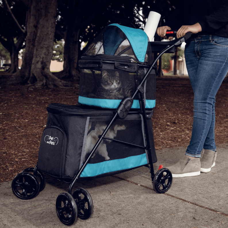 Double Decker Pet Stroller For Dogs Cats Or Other Animals