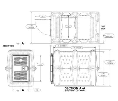Dakota 283 Hero Kennel - Coyote Granite - D2-G3XL-HERO-COY