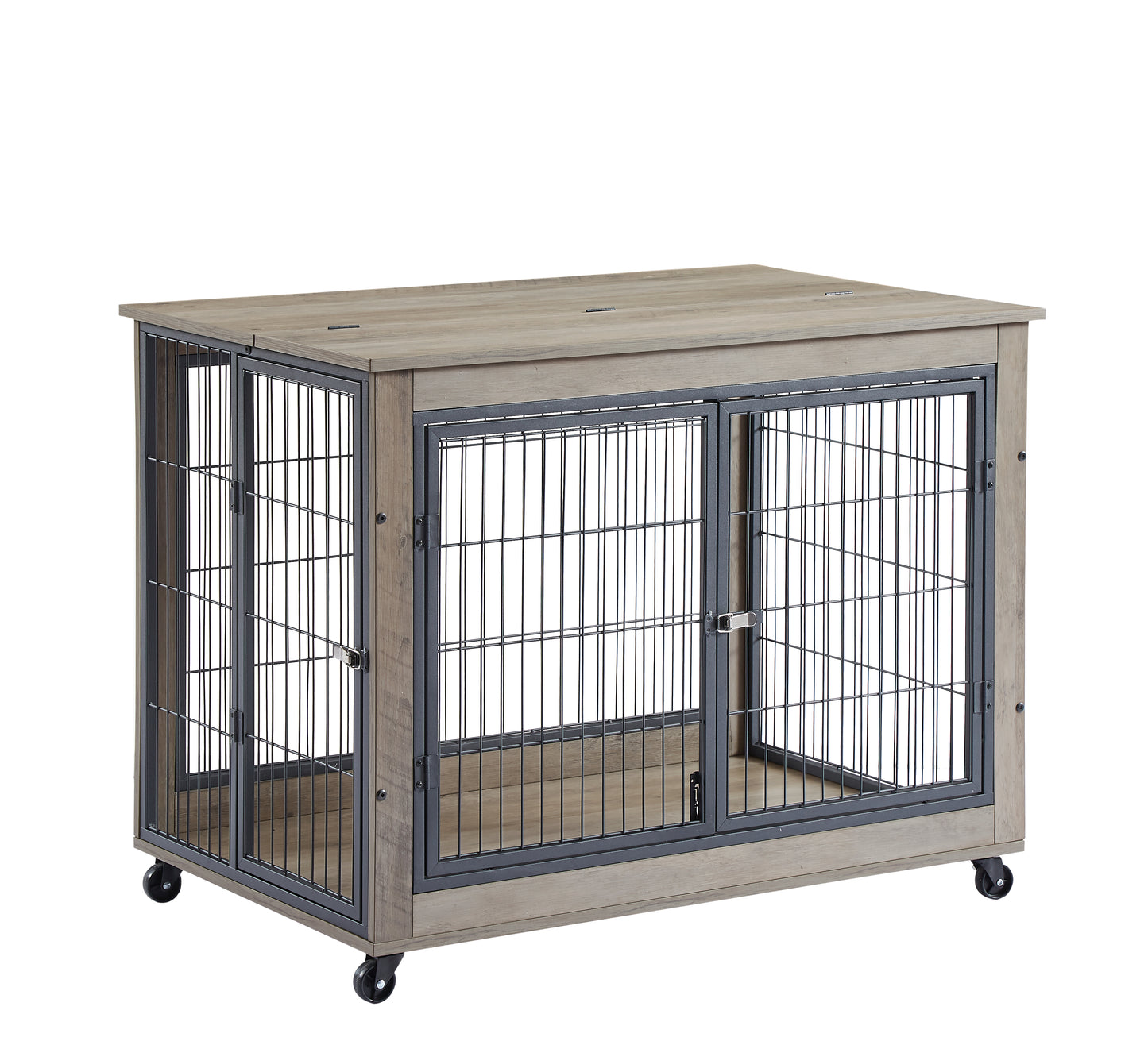 Furniture Style Dog Crate roller wheels