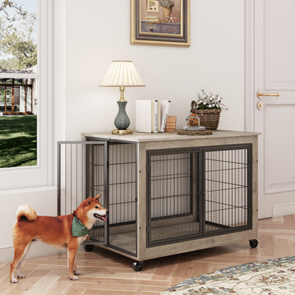 Furniture Style Dog Crate side opening