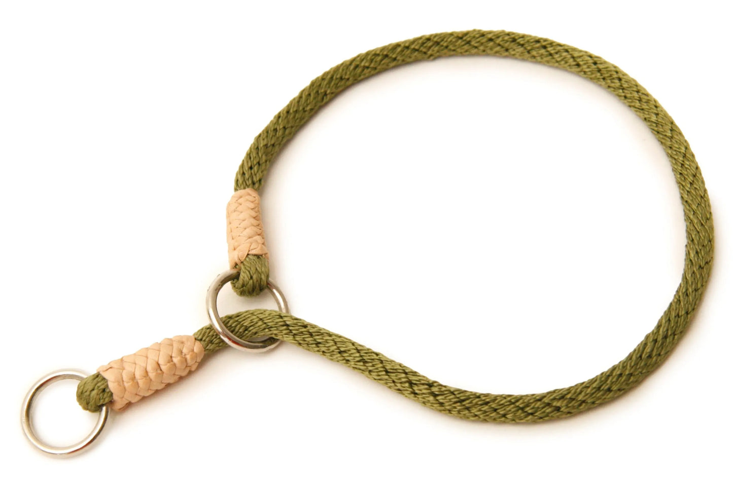 Nylon Slip Collars (14 in x 1/8in or 4mm) earth green color