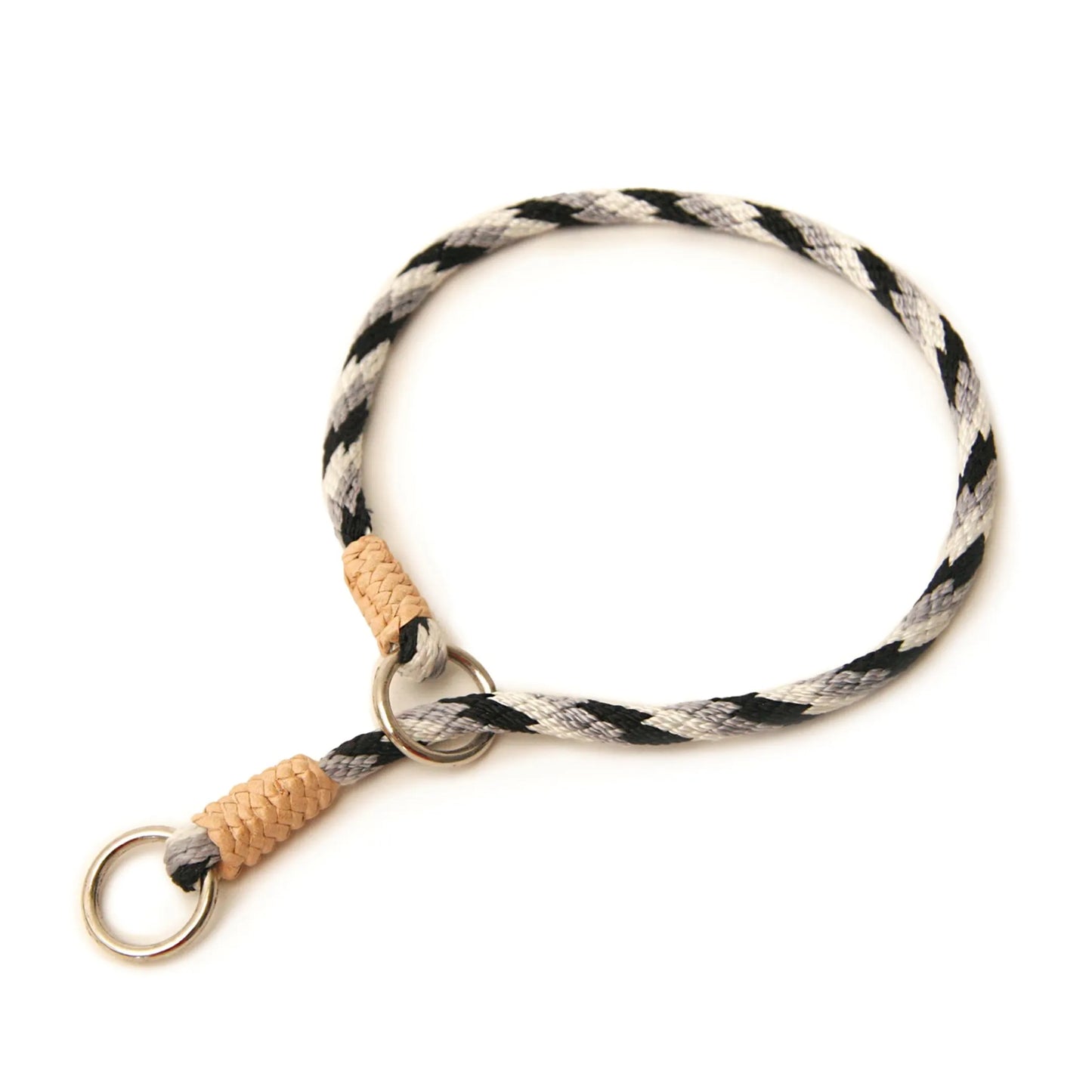 Nylon Slip Collars (14 in x 1/8in or 4mm) black and tan