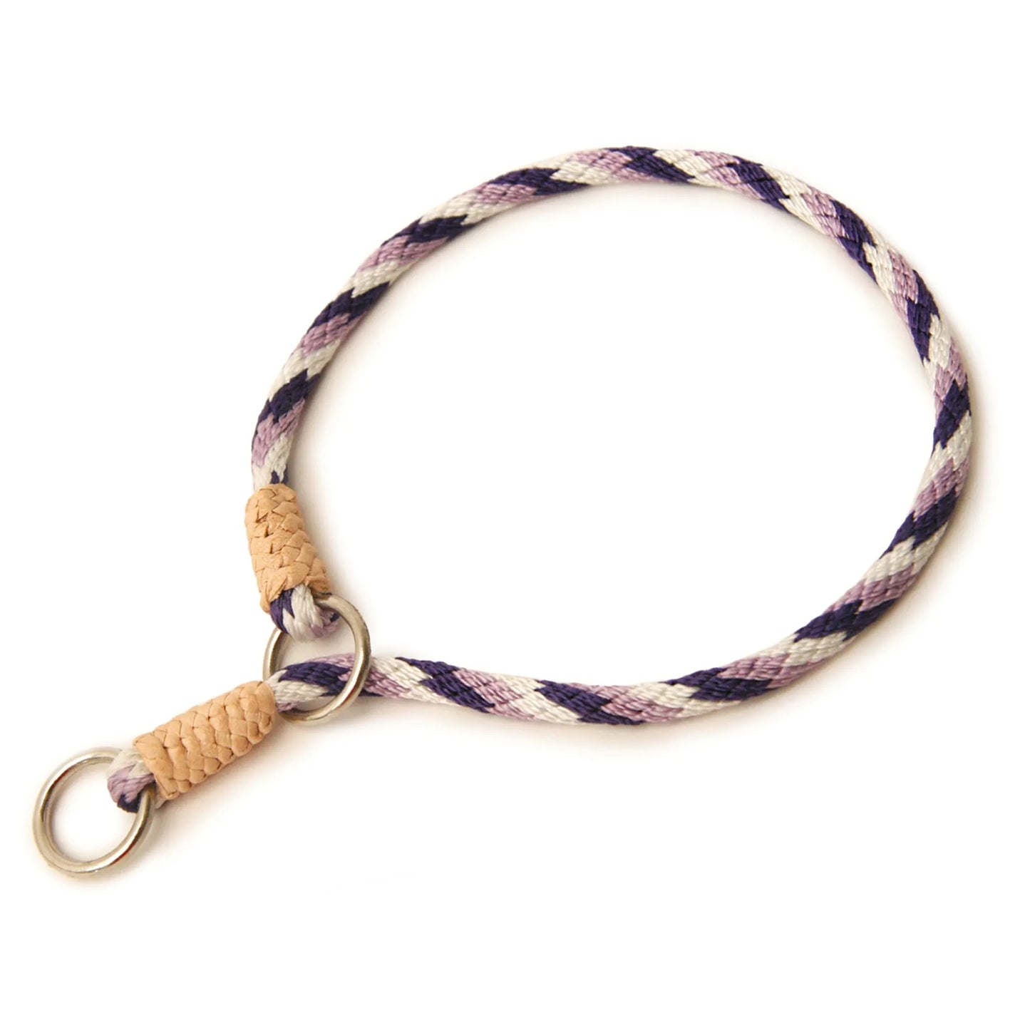 Nylon Slip Collars (14 in x 1/8in or 4mm) black tan and white