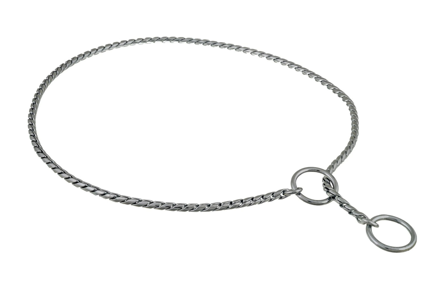 Slip Snake Show Chain Collar (28 in x 3.8mm) silver
