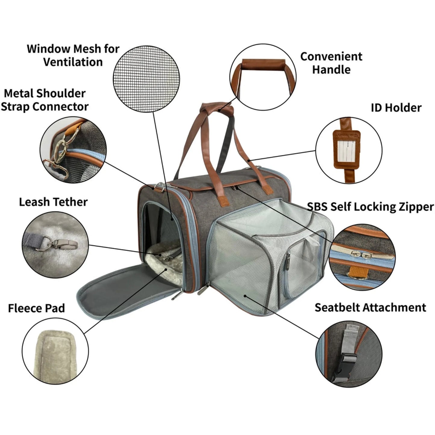 Mr. Peanut's Gold Series Big Apple Size Expandable Pet Carrier