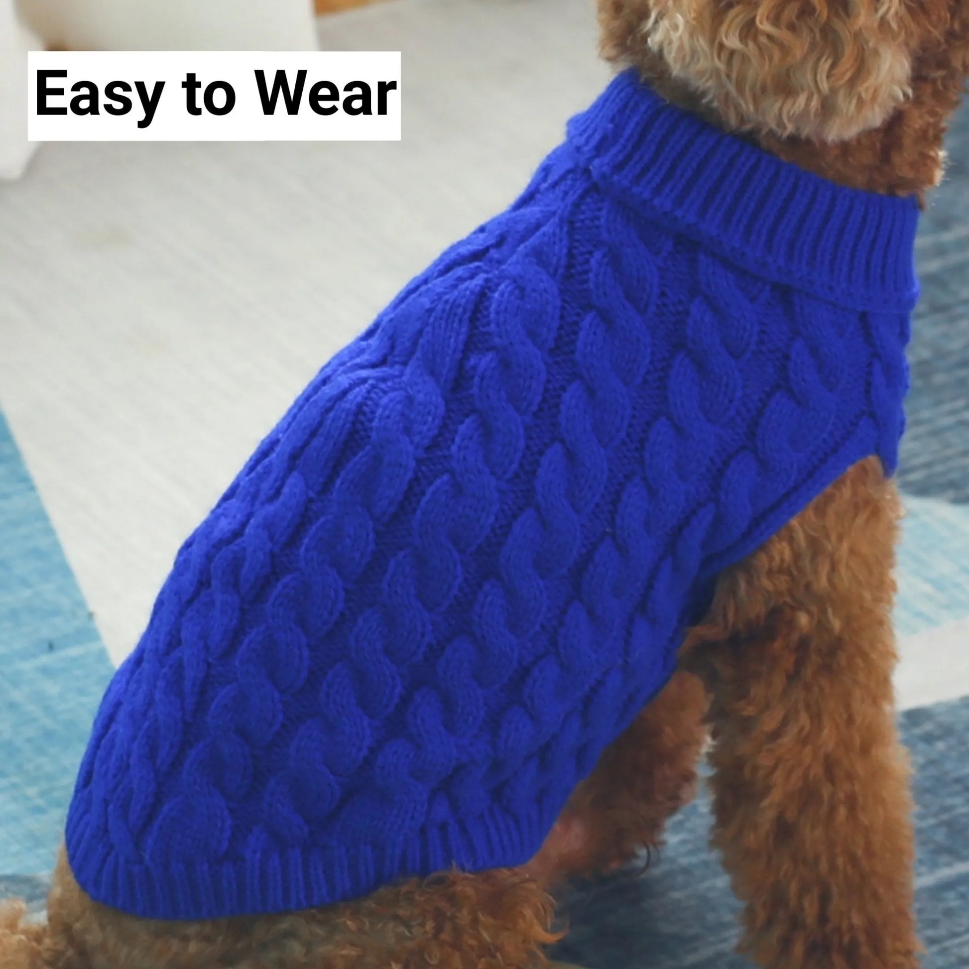 Mr. Peanut's Knitted Acrylic Dog Sweaters royal Blue