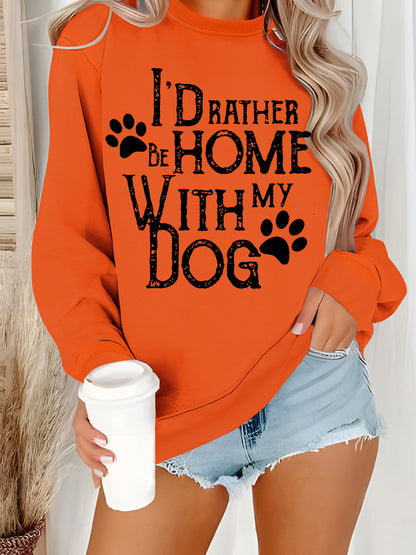 Shirt With Dog Pattern Print Orange