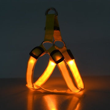 Orang Light up Led Luminescent Dog Chest Strap, Medium and Large Dog Luminous Dog Rope, Dog Chest Strap, Pet Products
