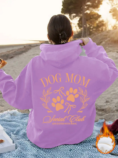 Dog Mom - Dog Lover Pattern Printed Hoodie all sizes