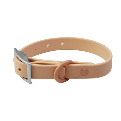 Waterproof PVC Dog Harness and Leash Set for Small and Medium Dogs brown collar