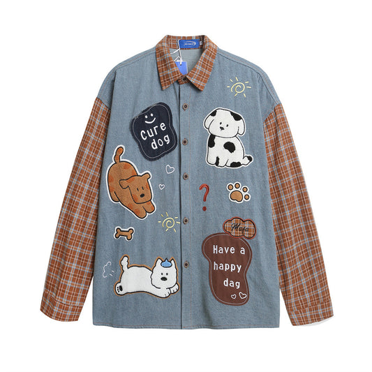 Dog Plush Embroidered Shirt Full View