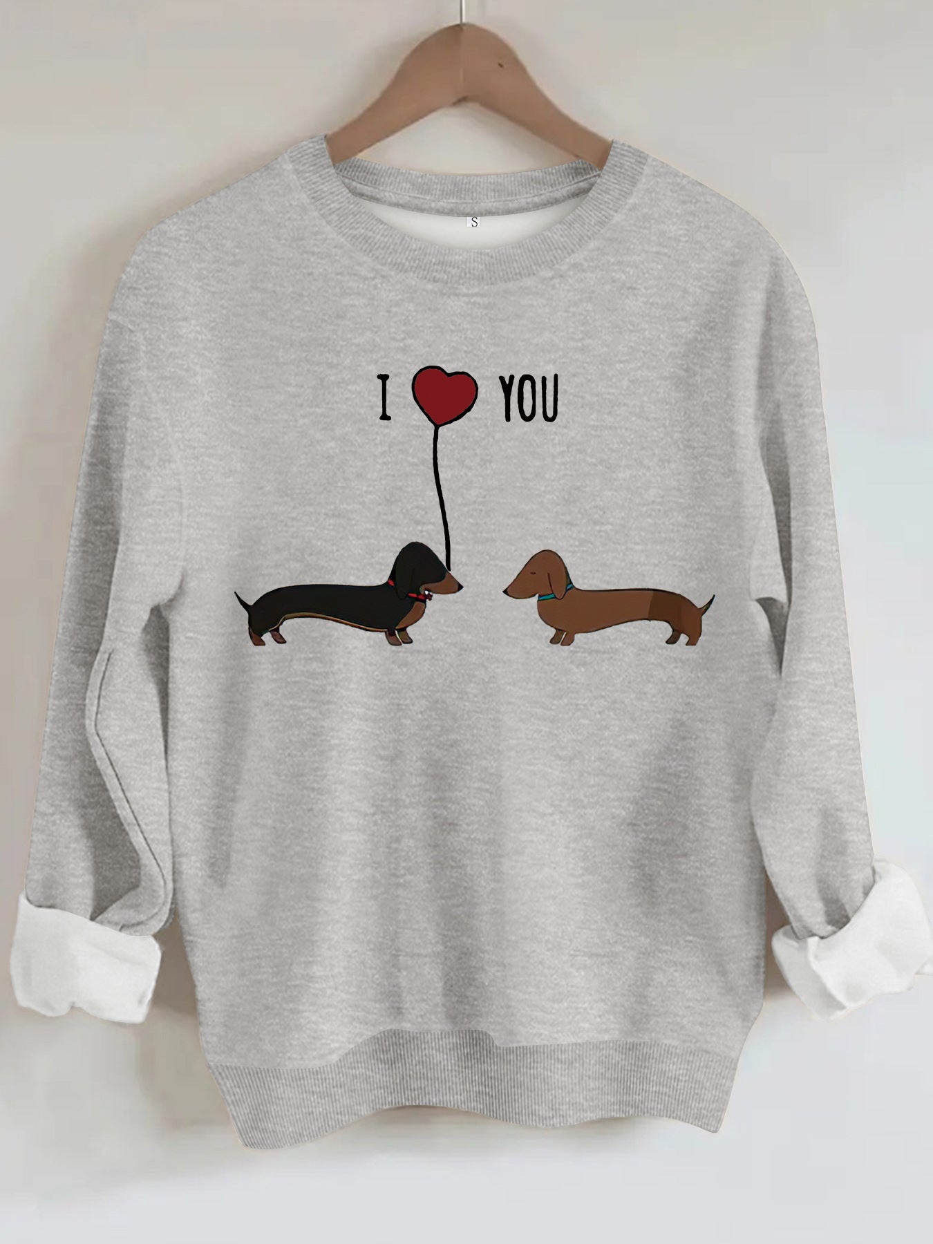 Two dog print hoodies White color