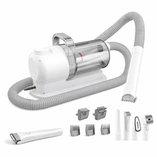 MicroData 2.5L Pet Grooming Vacuum Kit for Dogs & Cats – 2-in-1 Deshedding Groomer