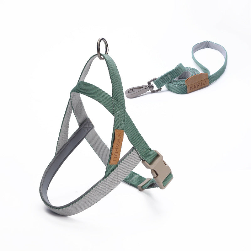 Dog Leash Pet Vest Chest Harness Medium And Large Dog Green Color
