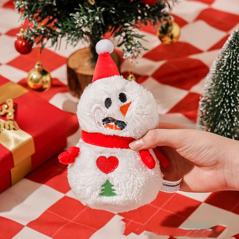 Dog plush sound toy Snowman
