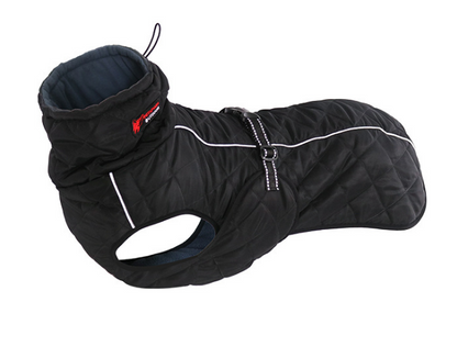 Warm Fleece Dog Jacket for Large Dogs Black